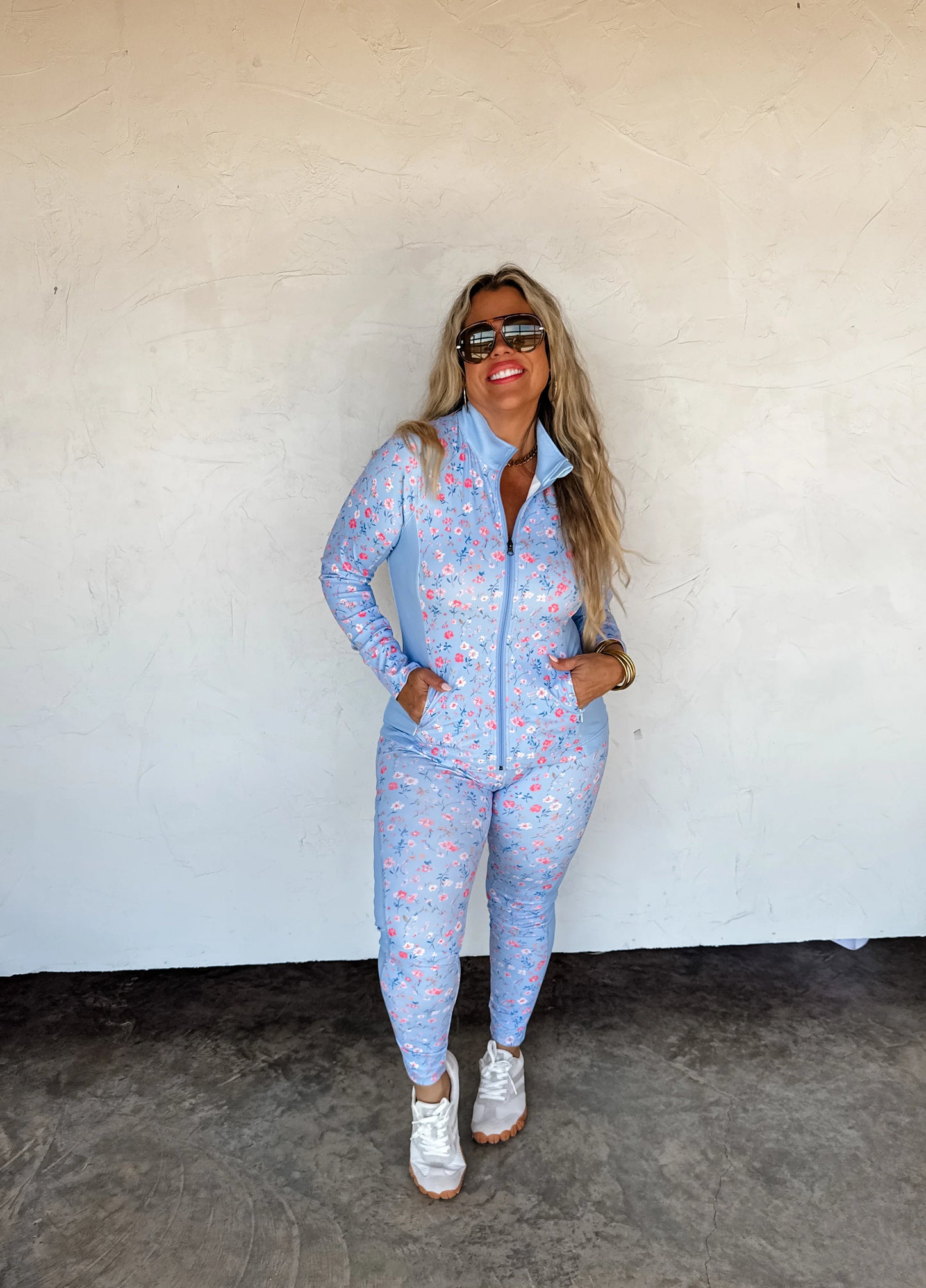 Blue Floral On the Go Leggings [[PRE-ORDER]]