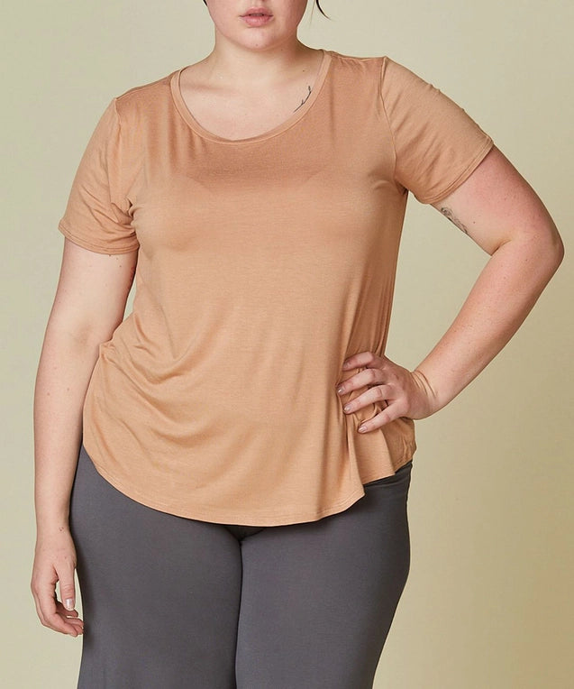 Bamboo Tee in Apricot