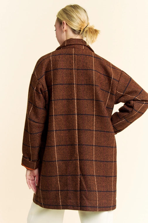 Plaid Pocket Coat