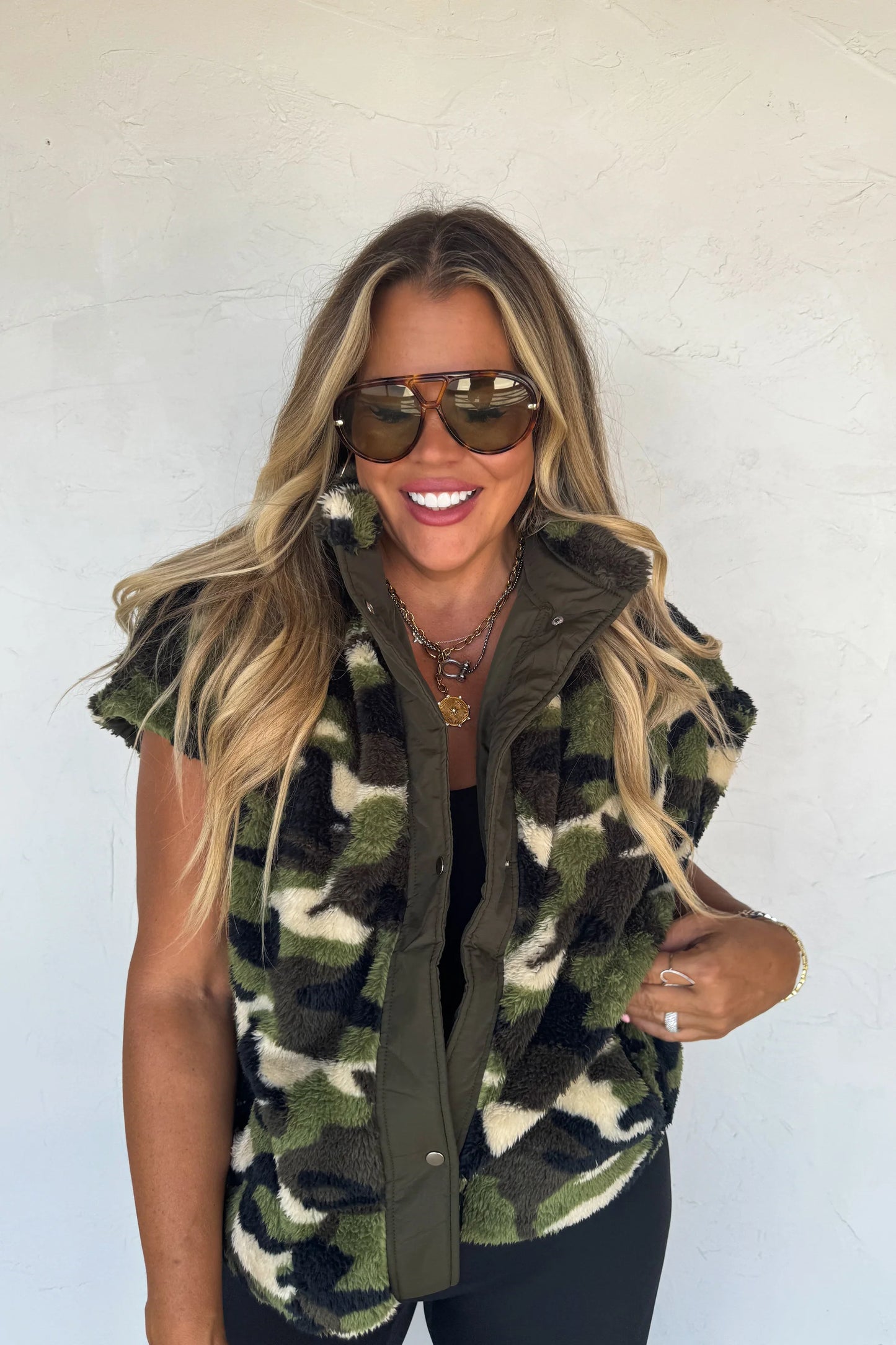 Camo Linden Sherpa Vest [[PRE-ORDER]]