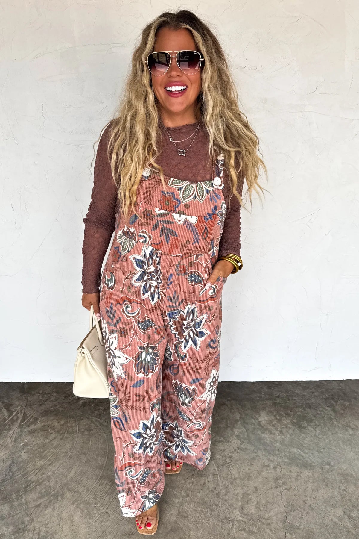 Taupe Jolie Lace Thumbhole Top [[PRE-ORDER]]