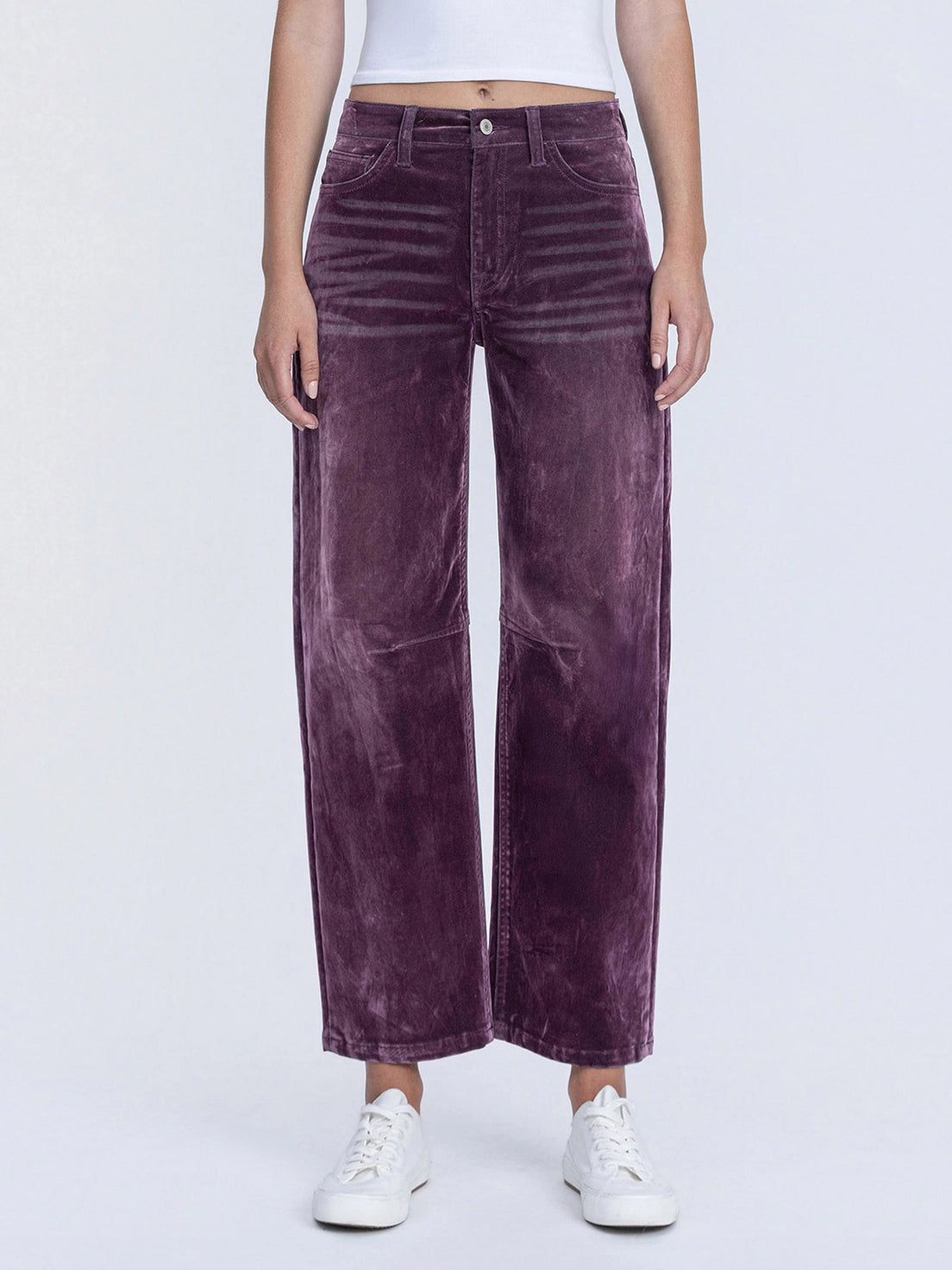 Purple Velvet Barrel Leg Jeans [[PRE-ORDER]]
