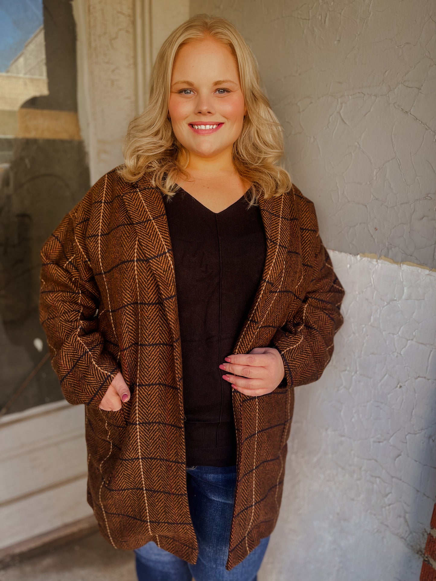 Plaid Pocket Coat