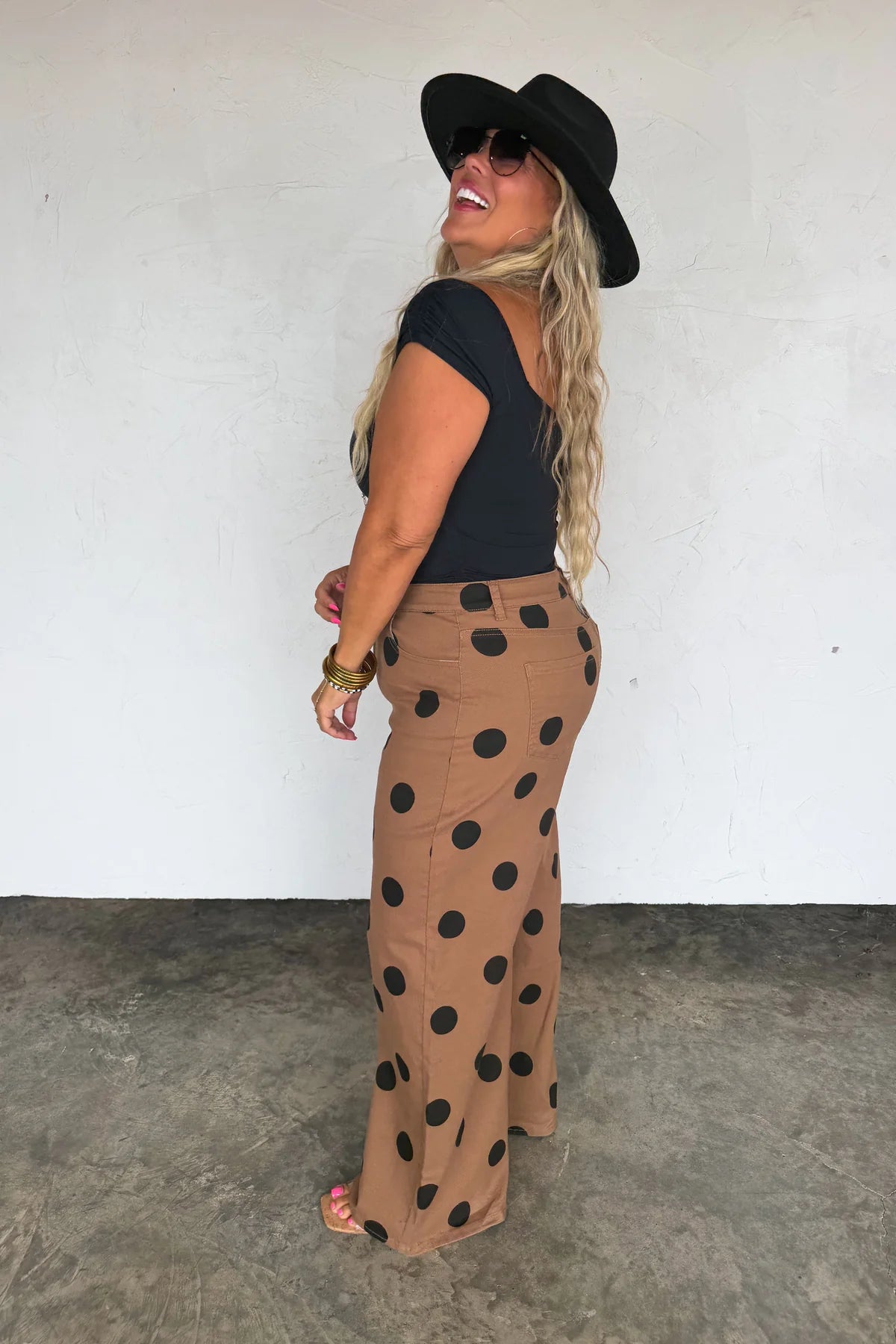Mocha Dot Denim Jeans