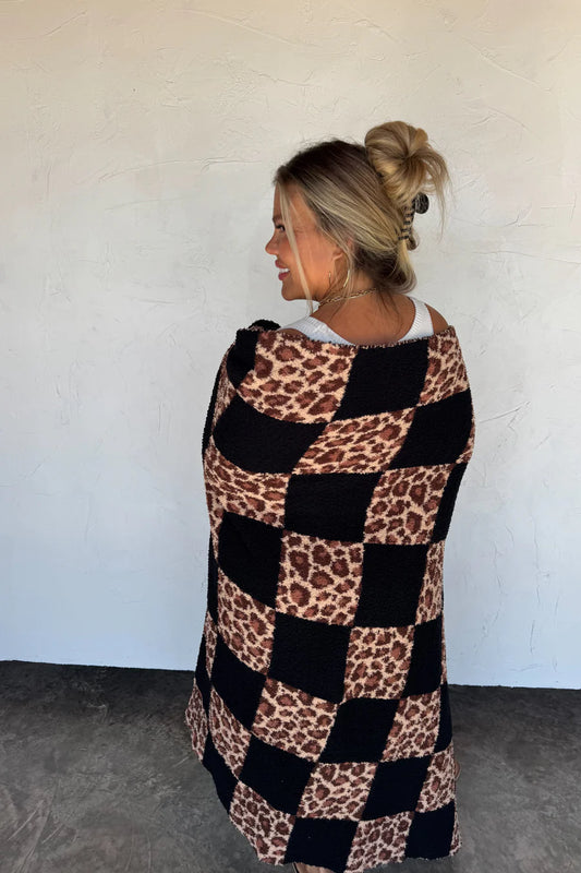 Checker Cheetah Cloud Blanket [[PRE-ORDER ETA 11/30]]