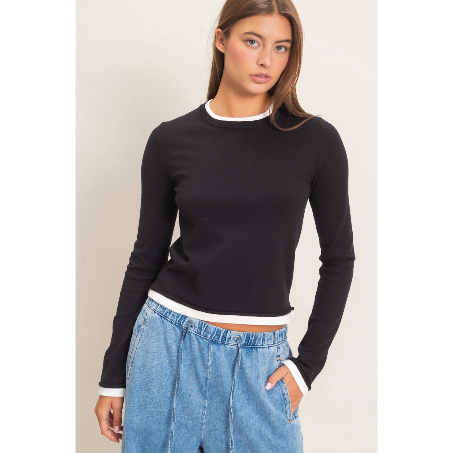 Black Layered Long Sleeve