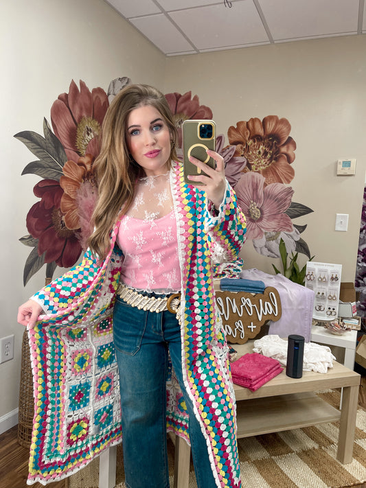 Granny Square Crochet Cardigan