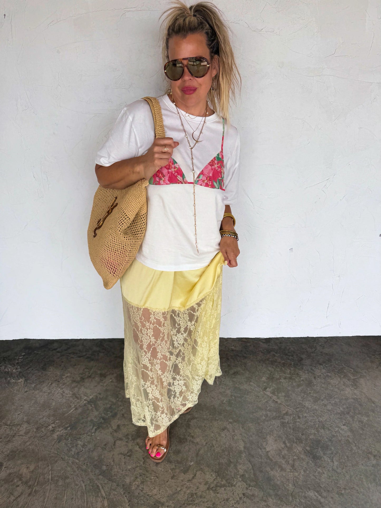 Sandy Toes Floral Bikini Tee [[PRE-ORDER]]