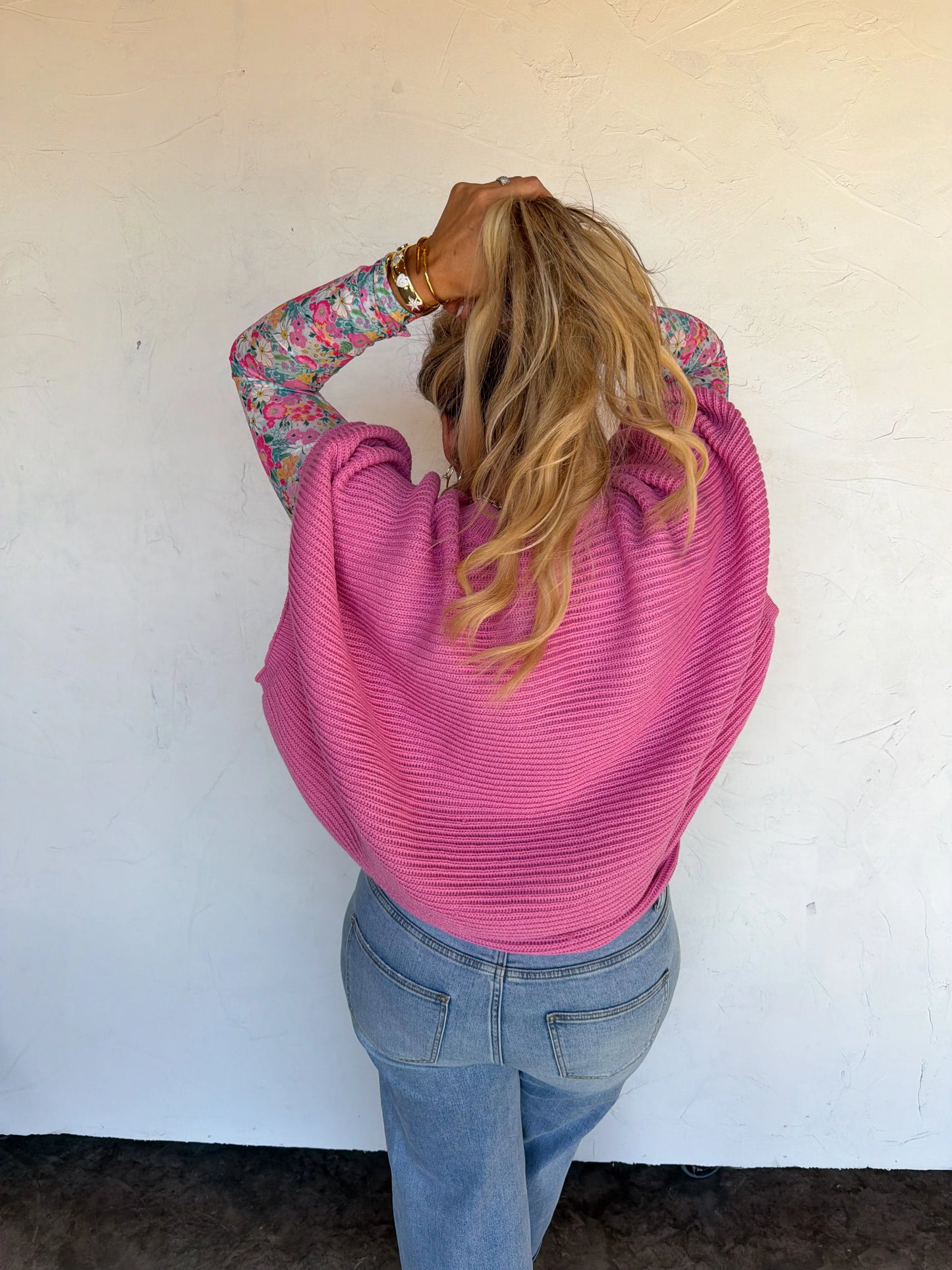 Spring Pink Meg Pullover Poncho
