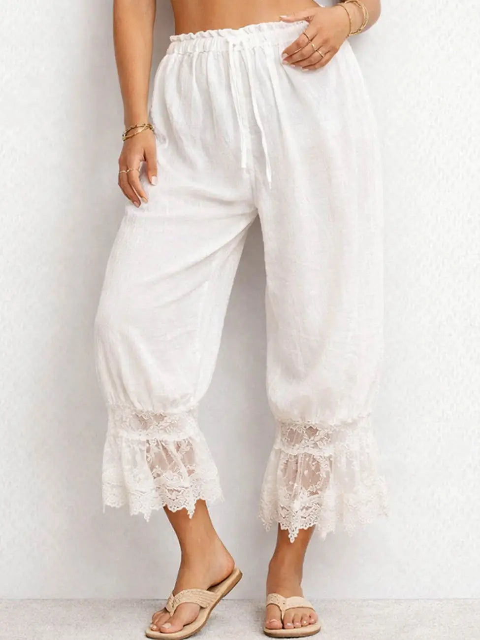 White Lantern Pants