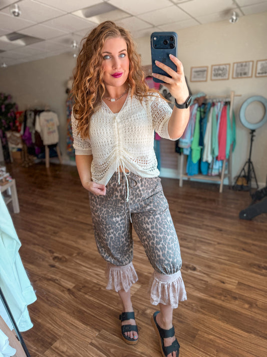 White Crochet Blouse