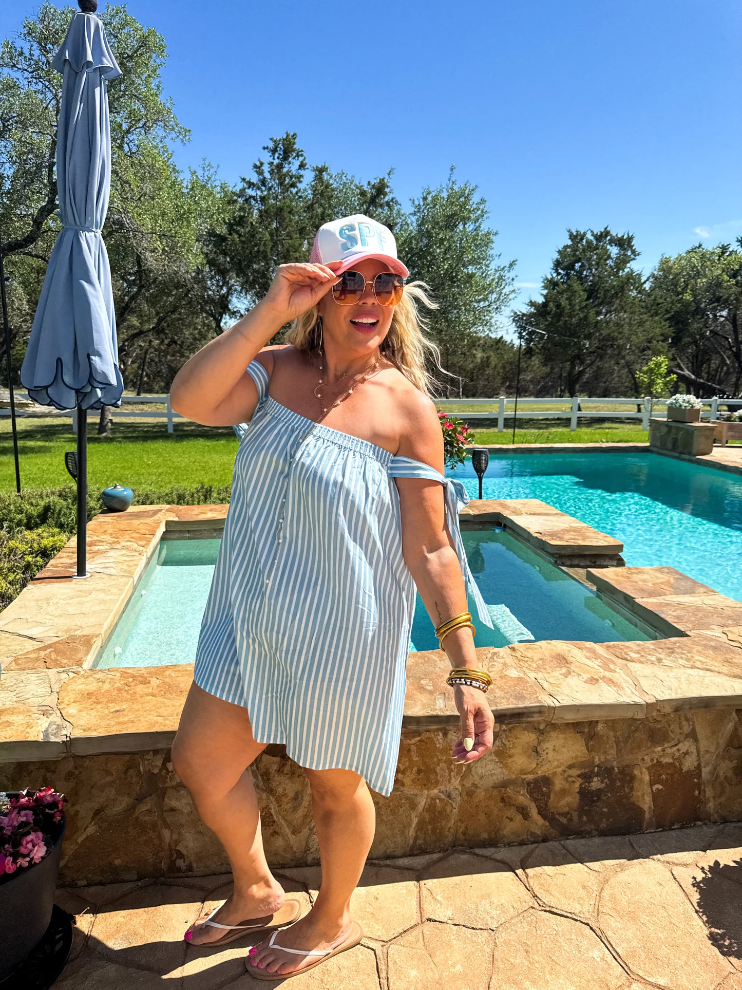 Boardwalk Babe Dress Blue Stripe [[PRE-ORDER]]