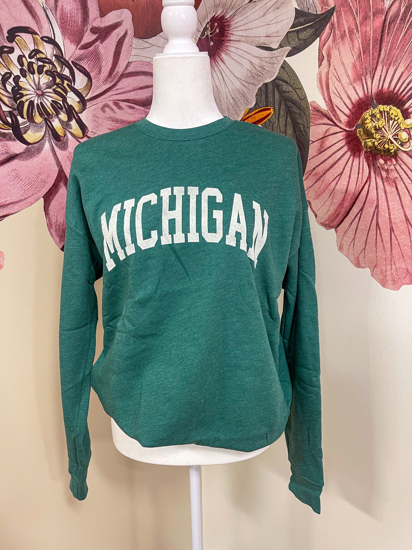 Heather Forest Michigan Sweatshirt