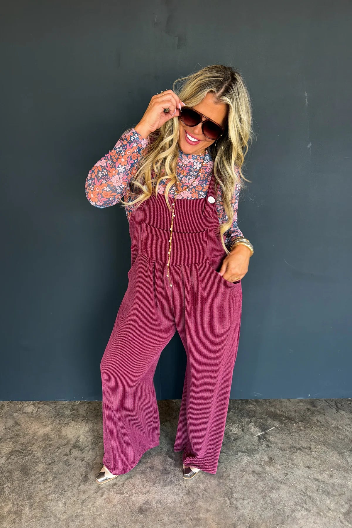 FALL KARLI OVERALLS PLUM
