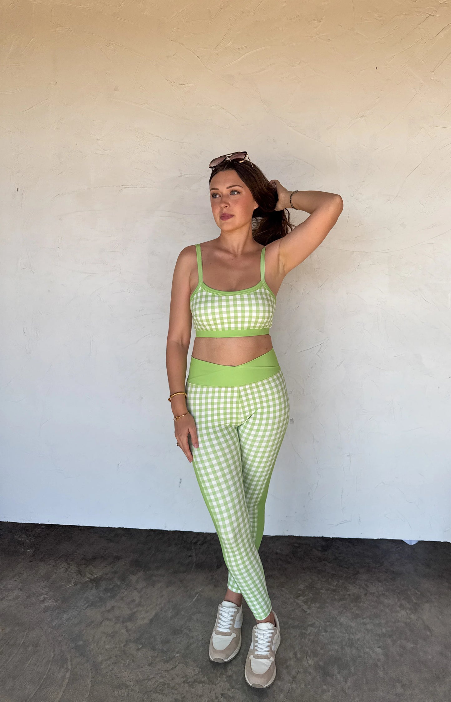 Green Gingham On the Go Leggings [[PRE-ORDER]]