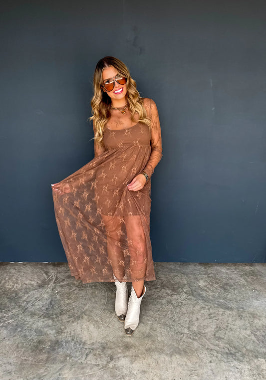 Evangeline Mocha Dress [[PRE-ORDER]]