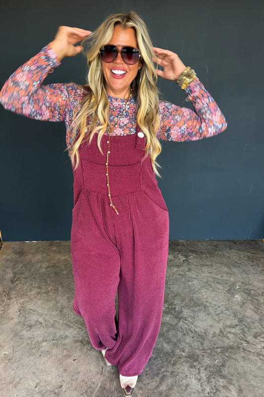 FALL KARLI OVERALLS PLUM