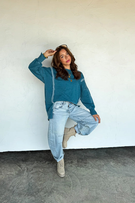 Blue Classic Crew Pullover [[PRE-ORDER]]