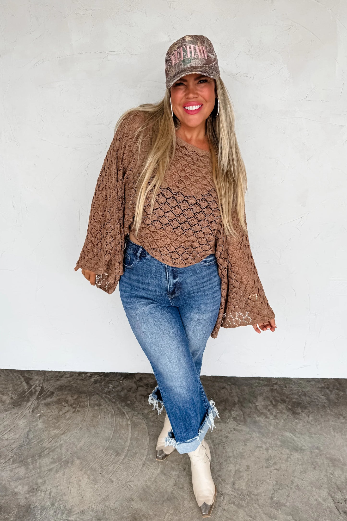 Free Spirit Brown Bell Sleeve Top [[PRE-ORDER]]
