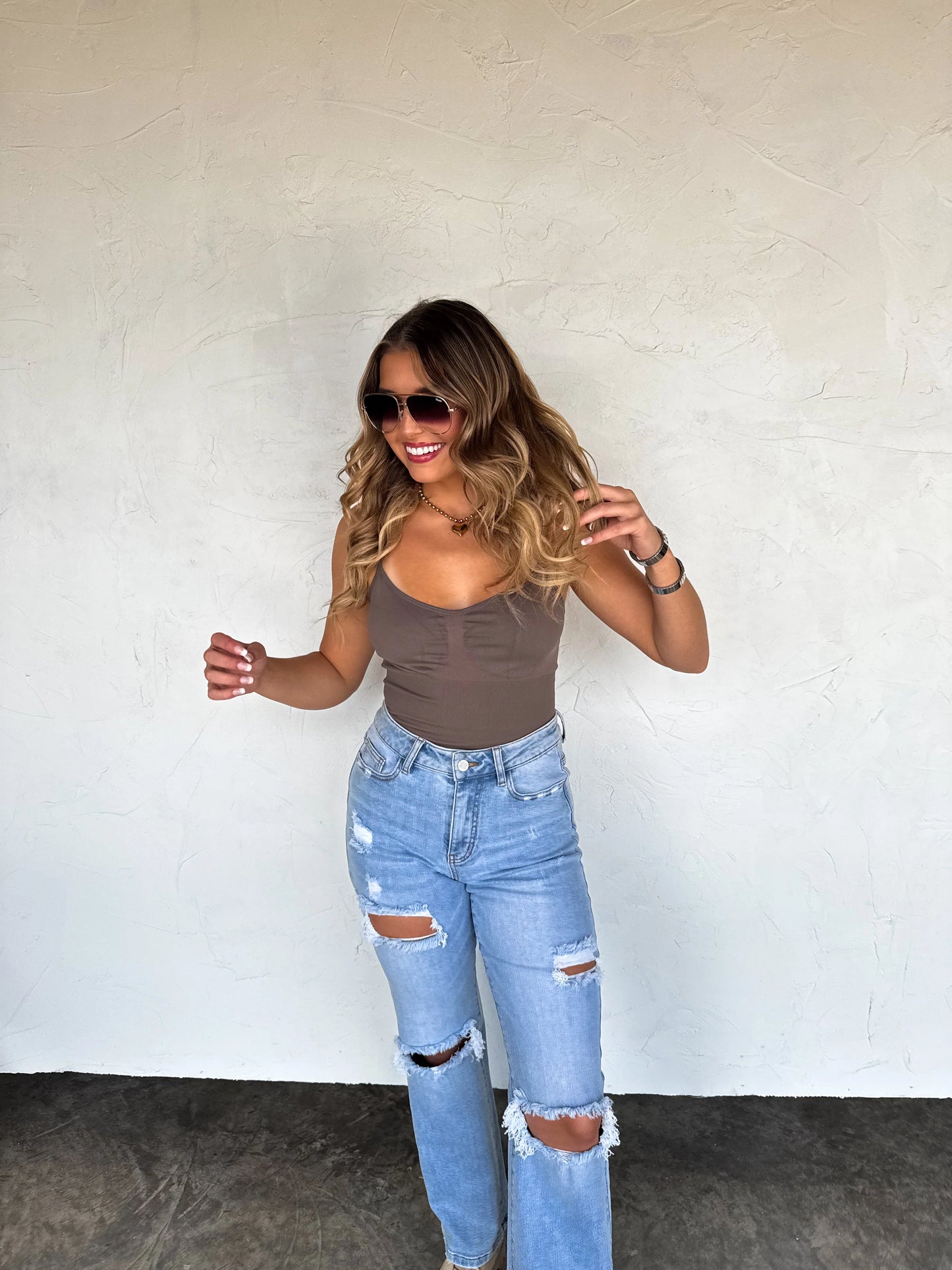 The Avalon Bodysuit in Stone [[PRE-ORDER]]