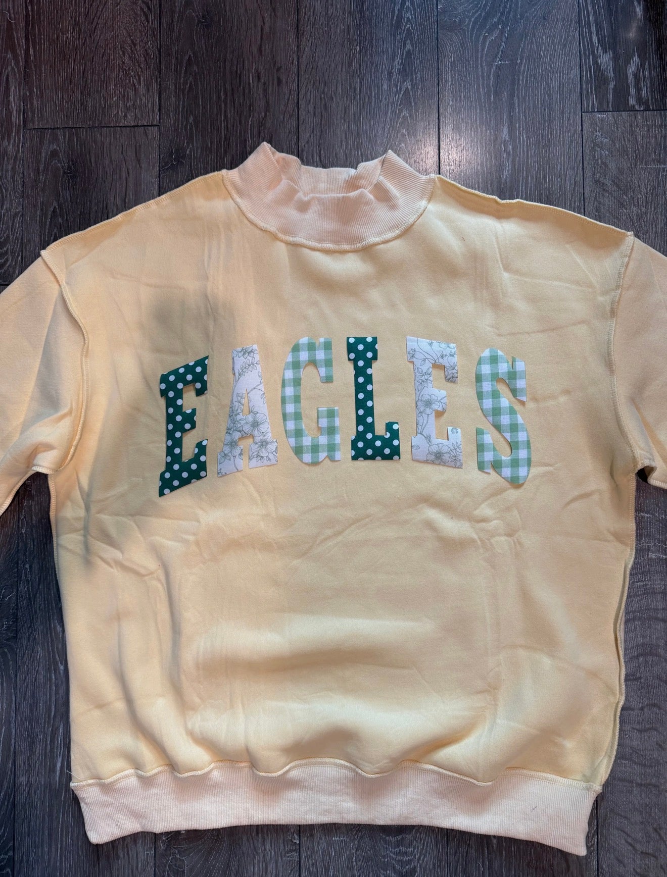 Patchwork Eagles Mockneck