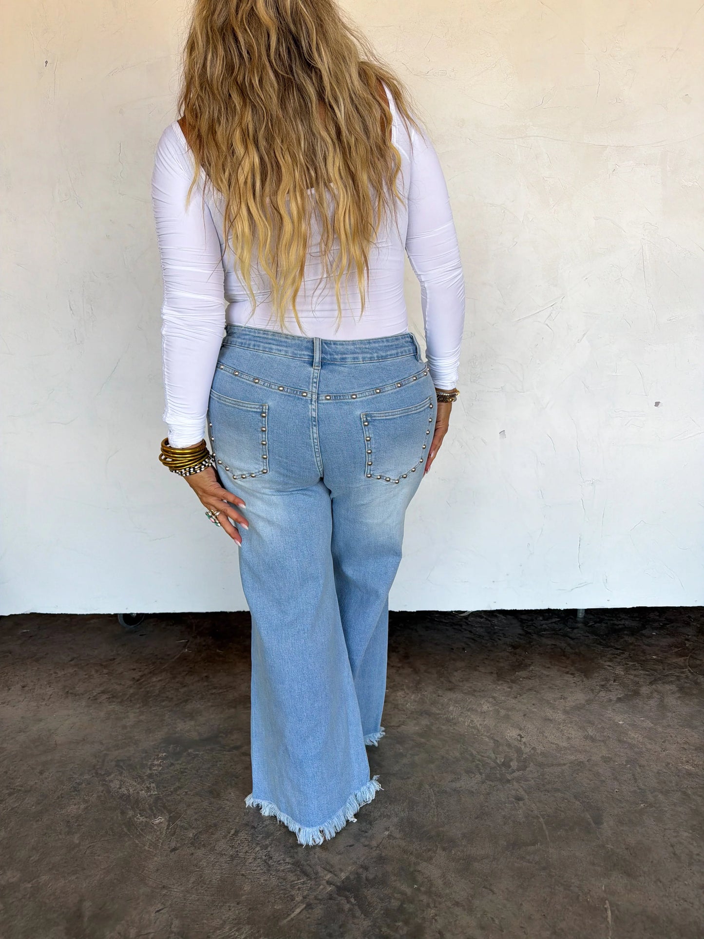 off the grid studded jeans denim non distressed