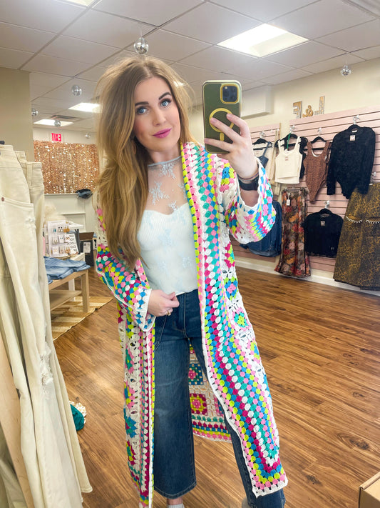Granny Square Crochet Cardigan
