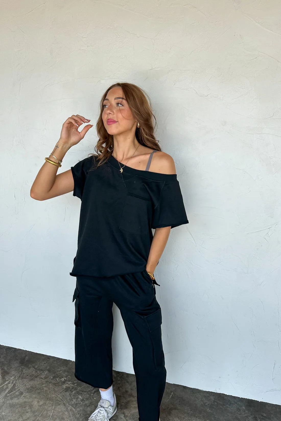 Terry Lounge Set in Black