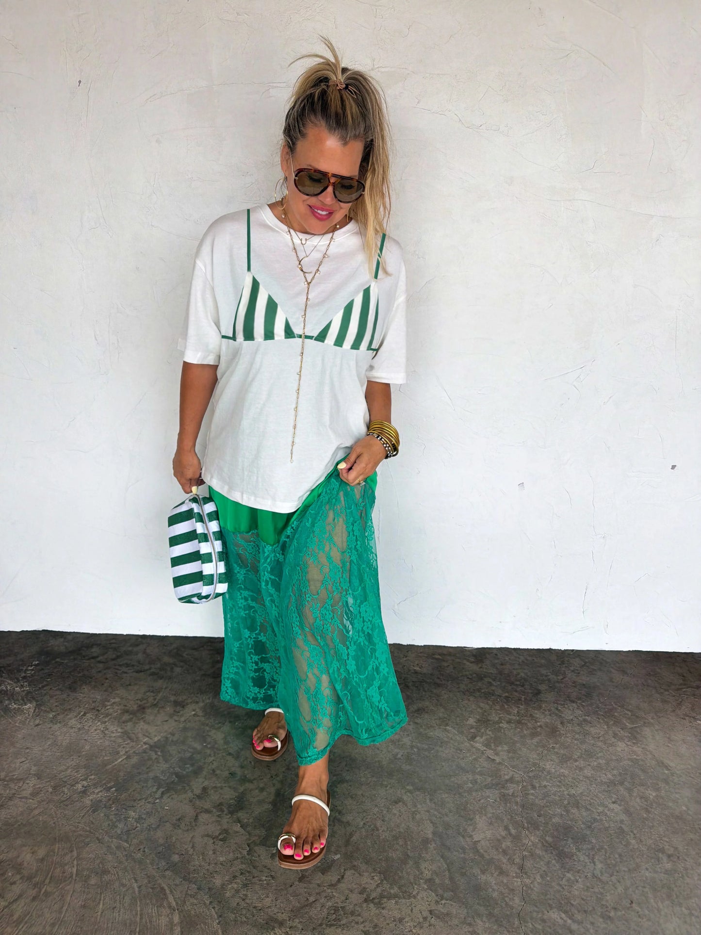 Sandy Toes Green Bikini Tee [[PRE-ORDER]]
