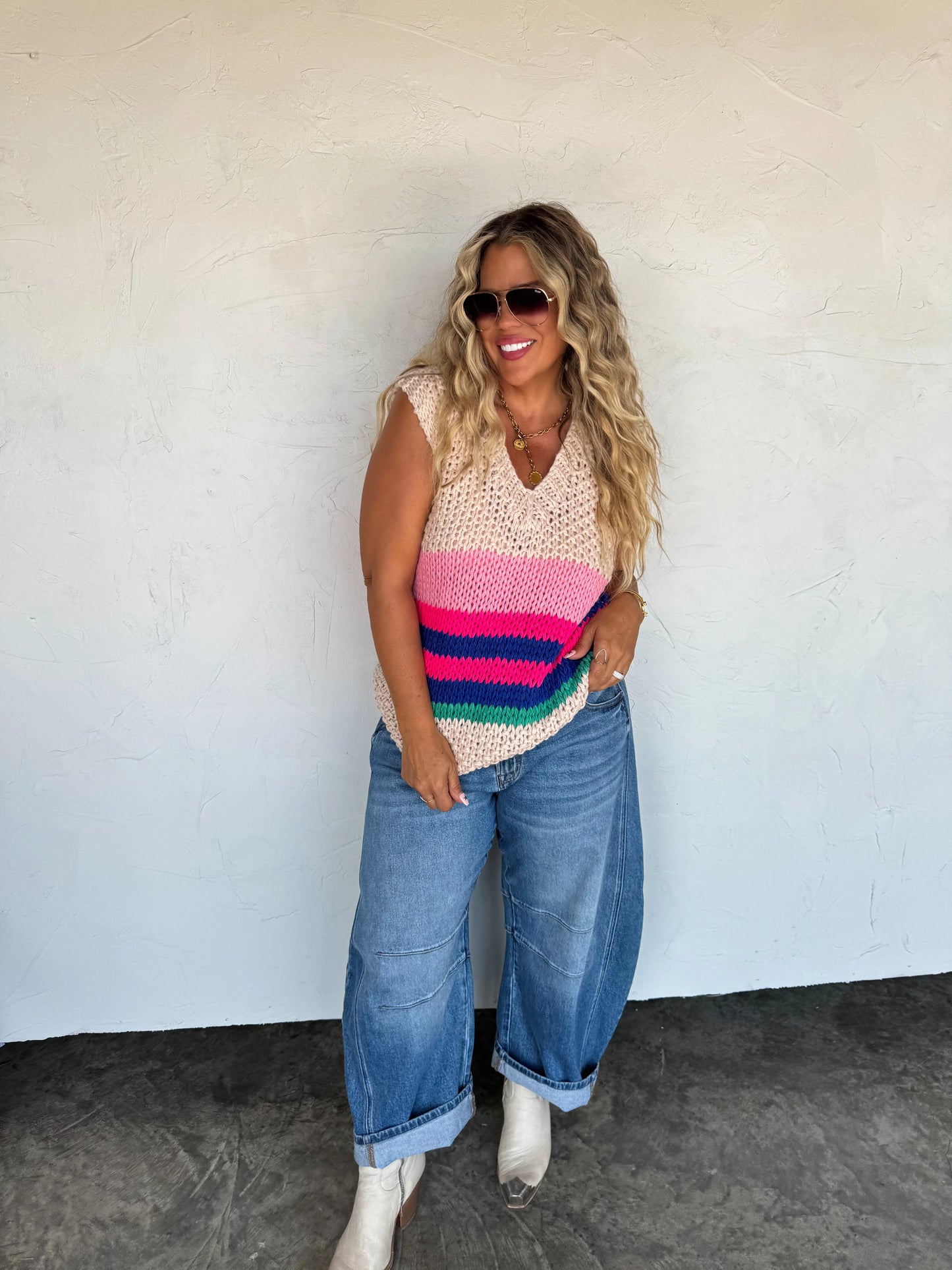 CHARLOTTE SWEATER VEST in PINK [[PRE-ORDER]]