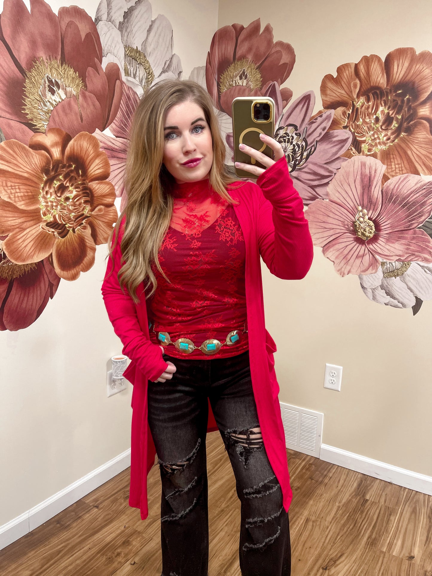 Lover Red Sweetheart Cardigan