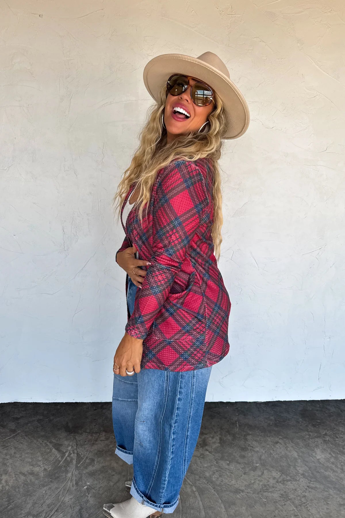 Red Plaid Lola Cardigan [[PRE-ORDER]]