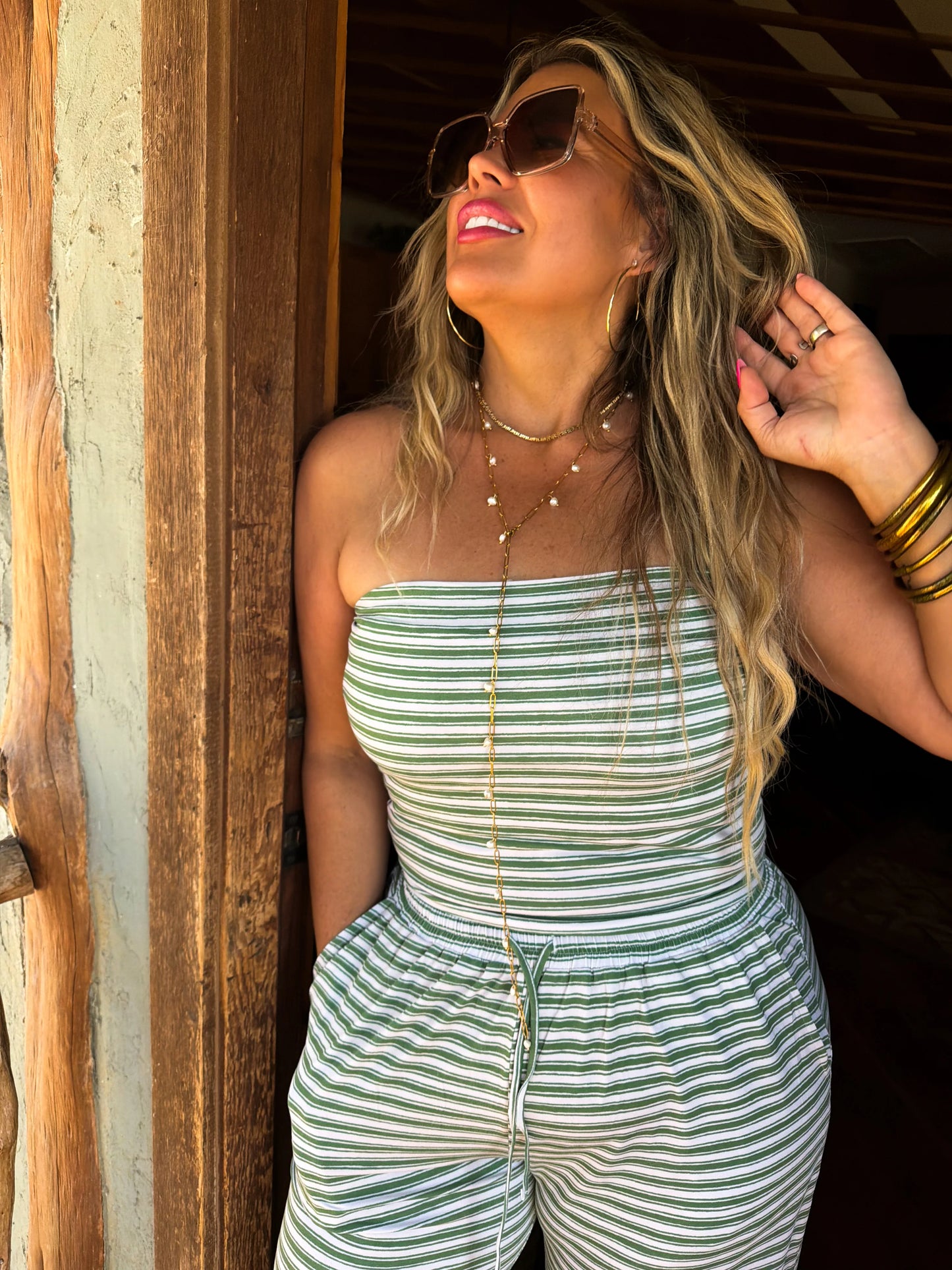 Green Saylor Stripe Set [[PRE-ORDER ETA EARLY JUNE]]
