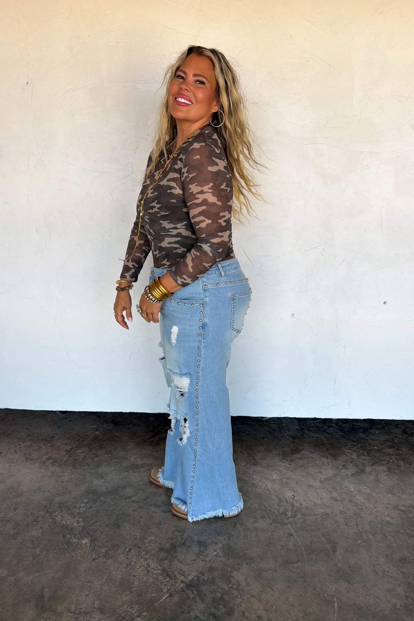 Camo Woods Mesh Top