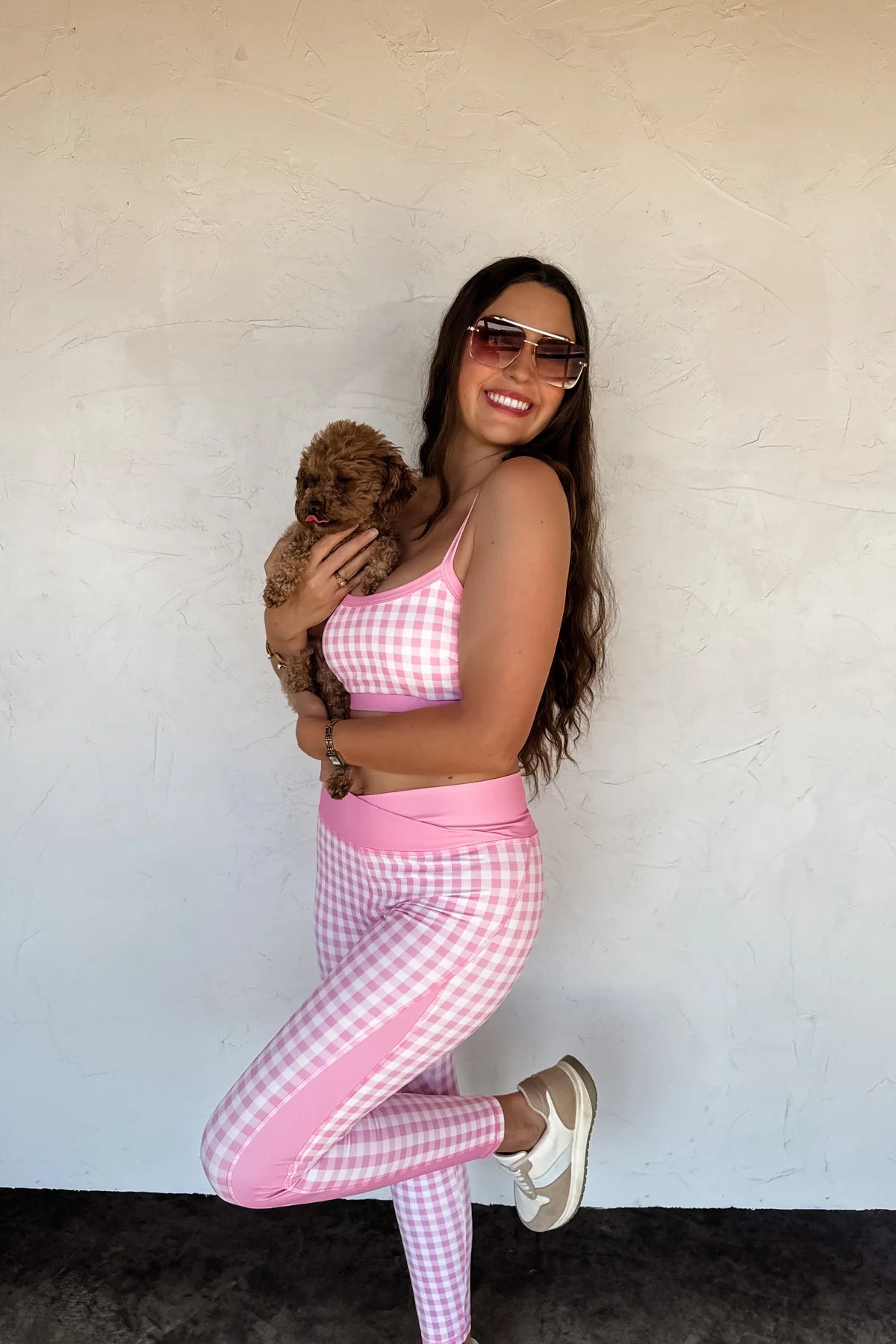 Pink Gingham On the Go Leggings [[PRE-ORDER]]