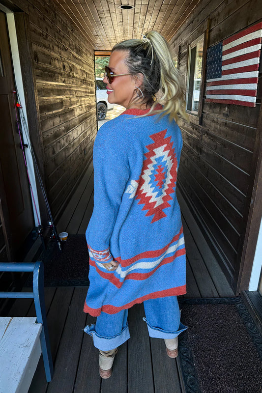 Western Cloud Cardigan - Aztec