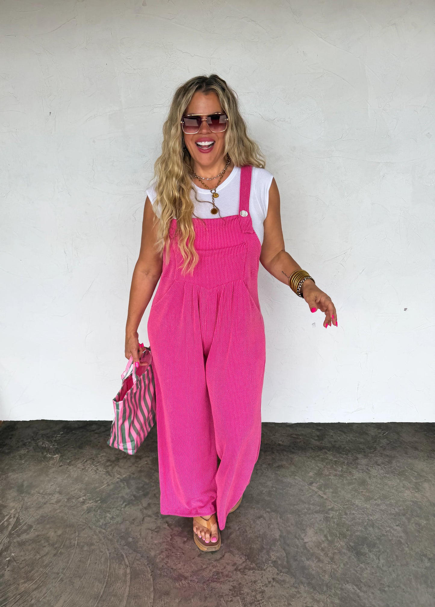 Hot Pink Karli Boho Overalls [[ETA 1st week of May]]