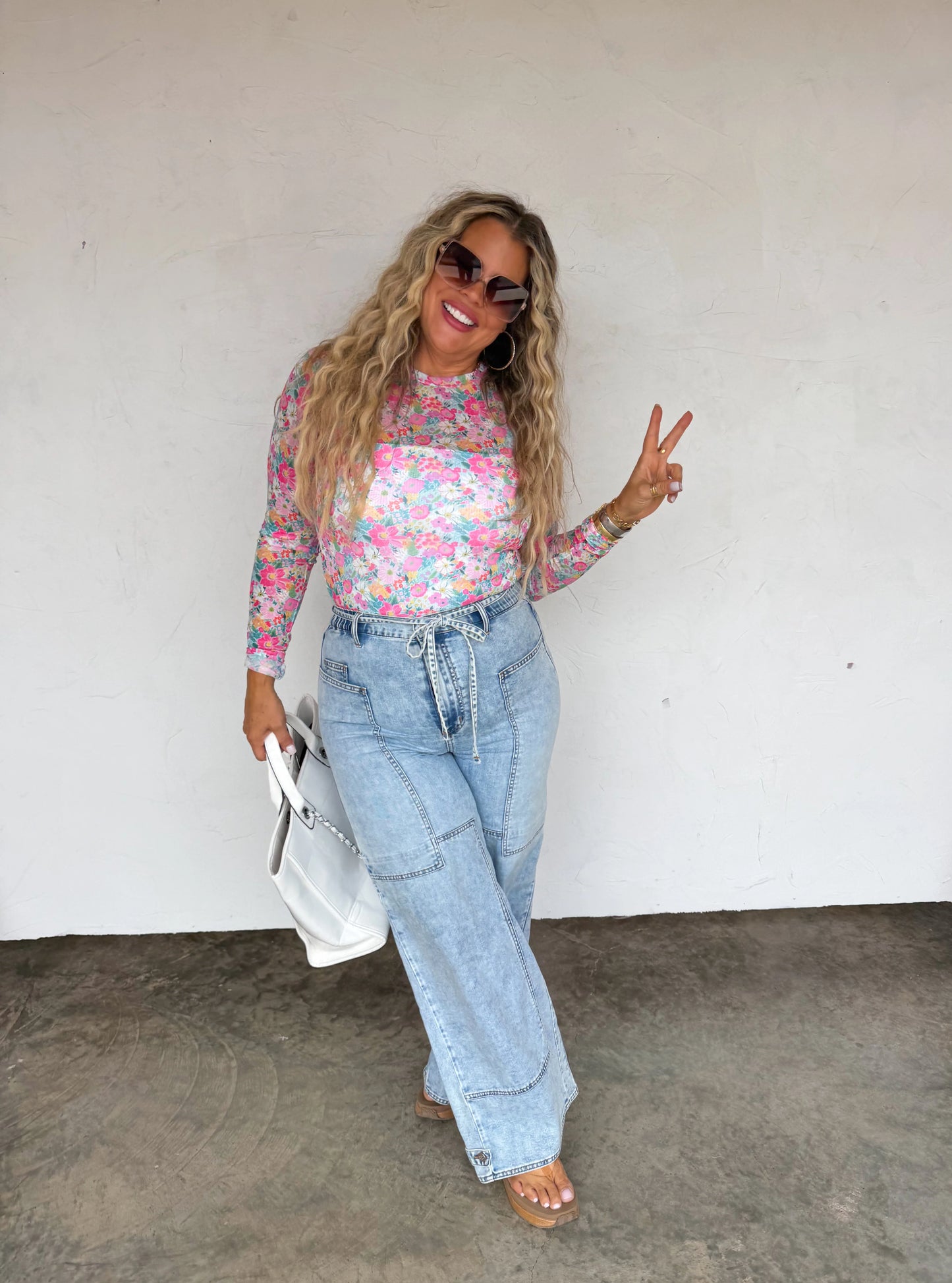 Spring Mesh Top Pink Floral [[PRE-ORDER]]