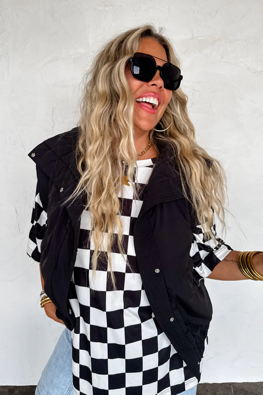 Black Harlow Puffer Vest