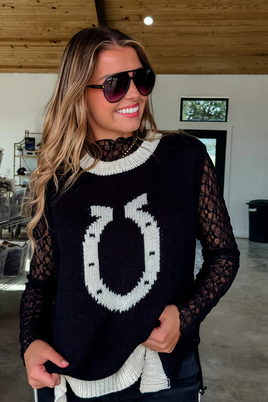 High Class Country Sweater Vest in Black [[PRE-ORDER]]