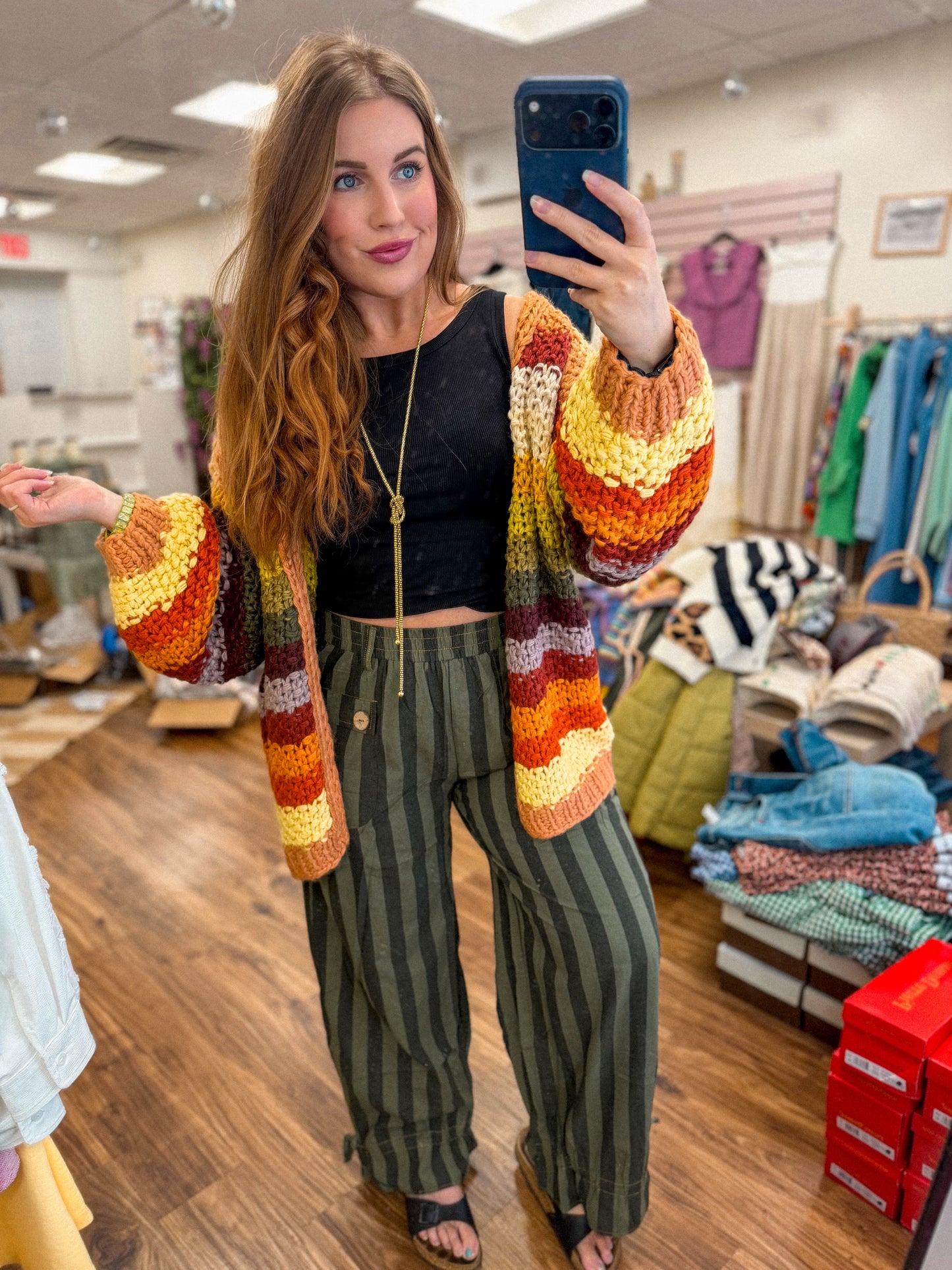 Striped Wide Leg Pant