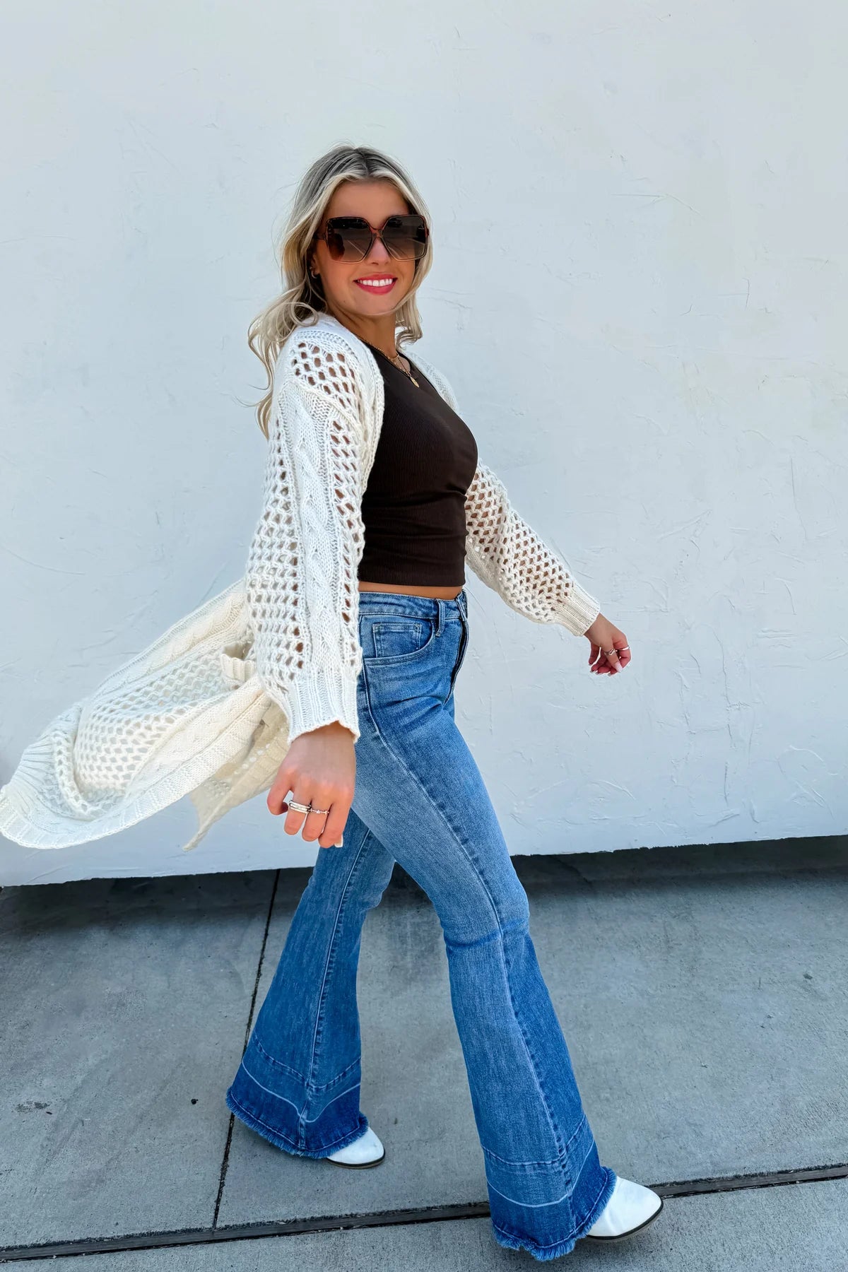 Vanilla Chunky Knit Cardigan