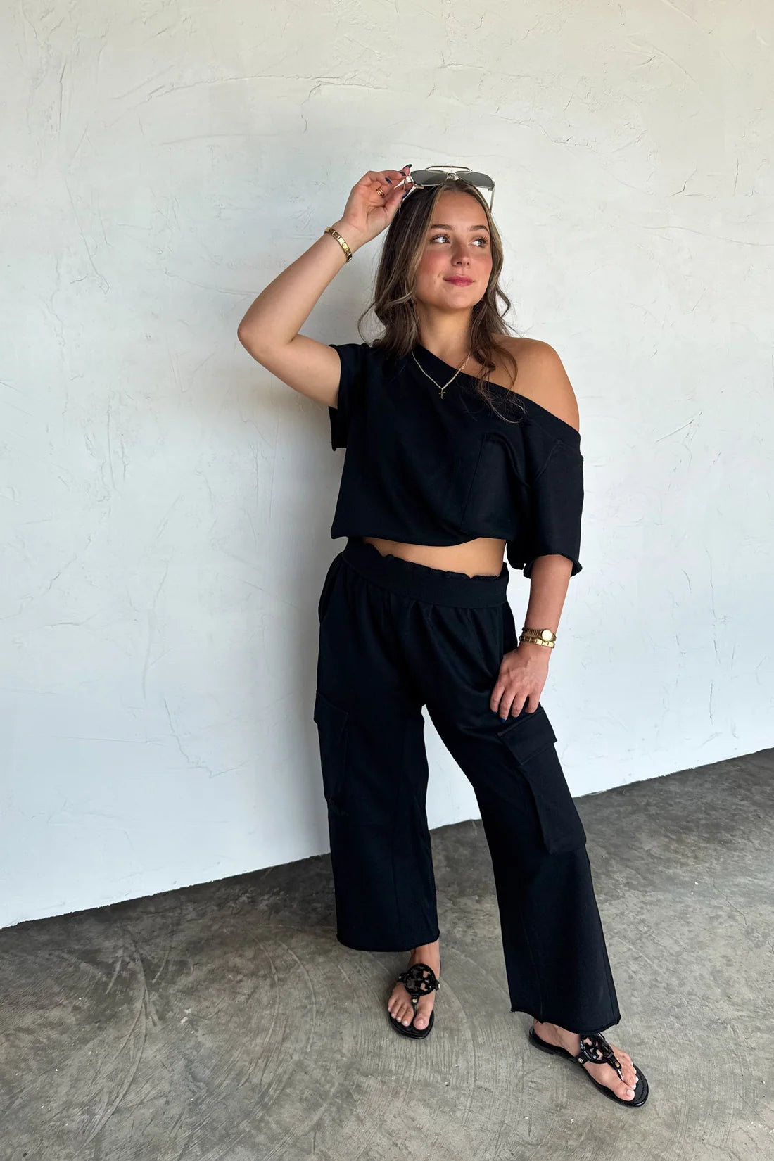 Terry Lounge Set in Black