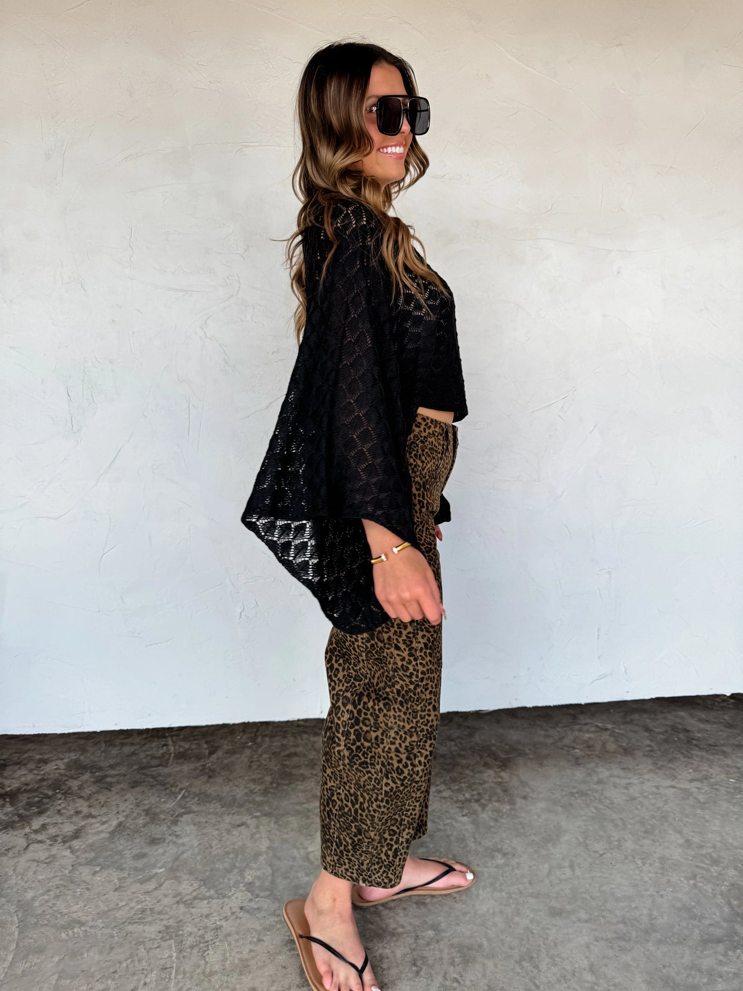 Free Spirit Black Bell Sleeve Top