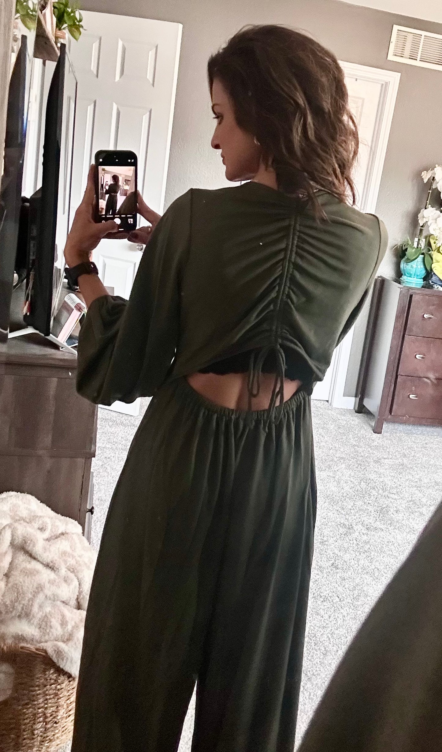 Made for Joy Olive Jumpsuit