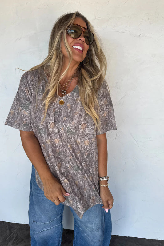 Camo Cotton Boyfriend Tee [[PRE-ORDER]]