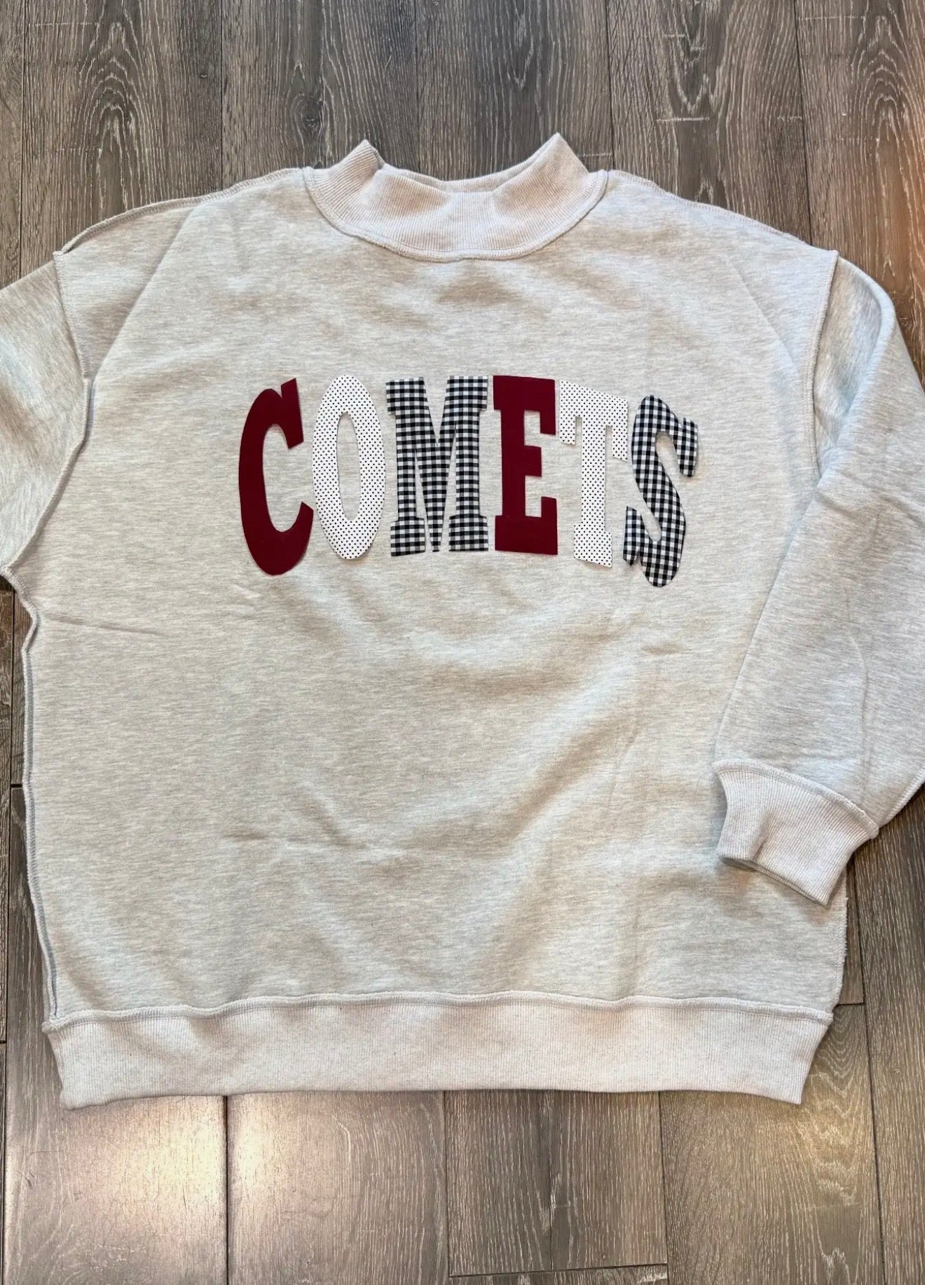 Patchwork Comets Mockneck