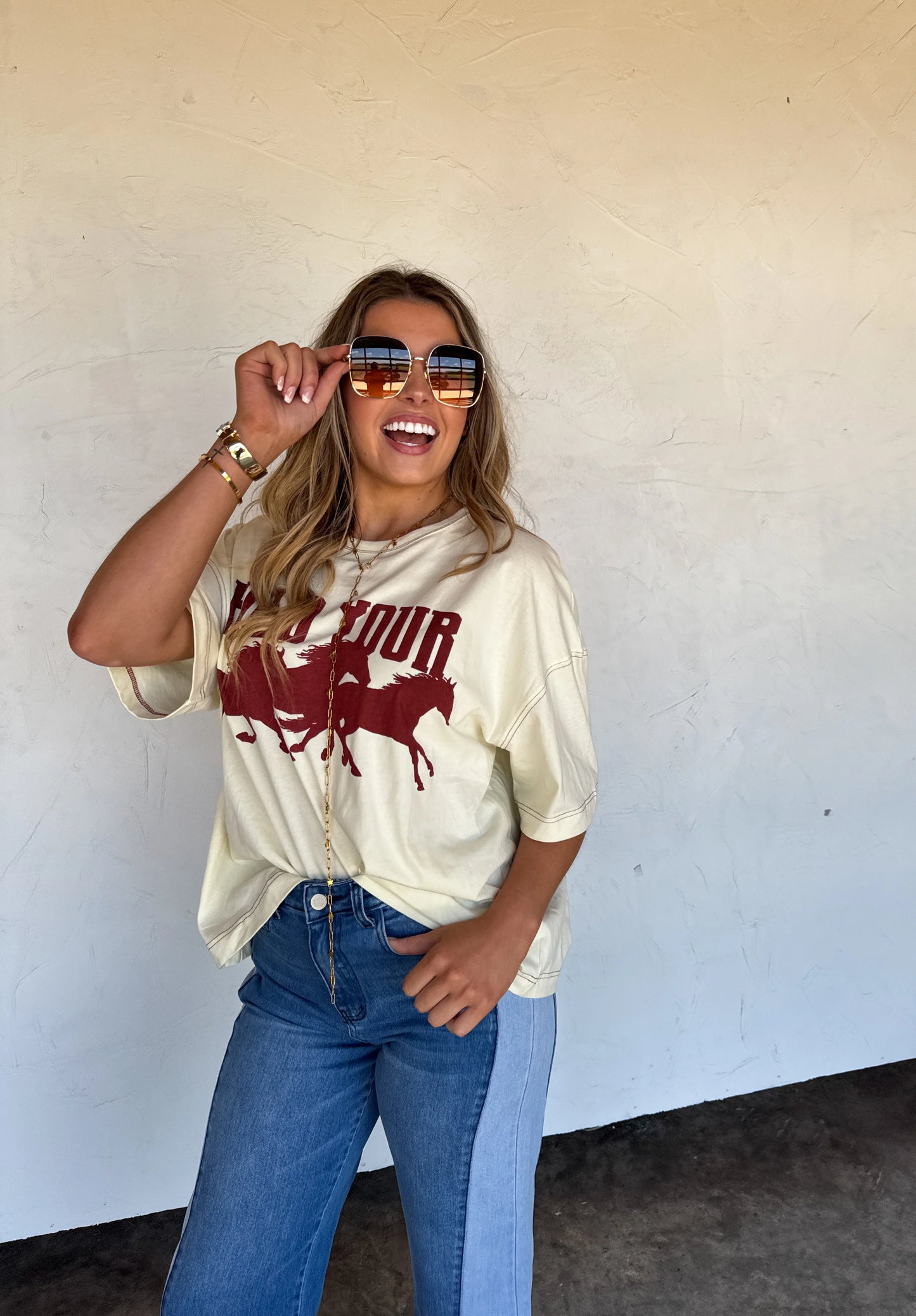 Hold Your Horses Cream Tee