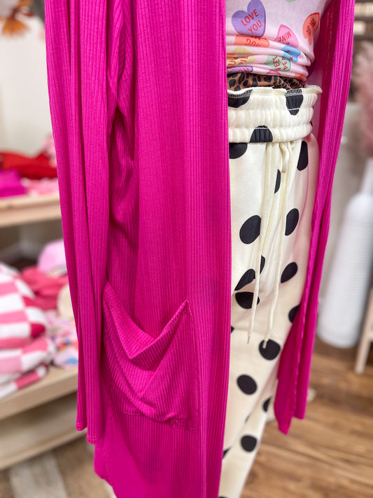 Fuschia Sweetheart Cardigan