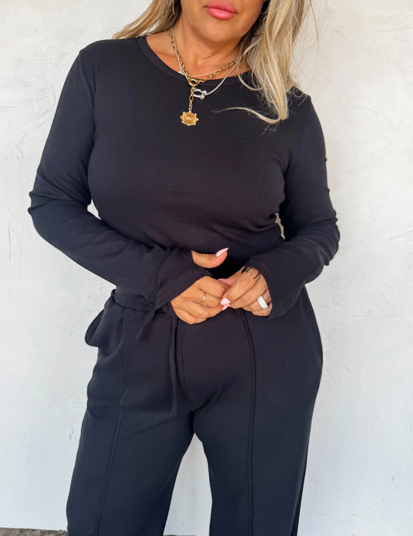 Black Sunday Ribben Lounge Set [[PRE-ORDER: ETA 2nd week of December]]